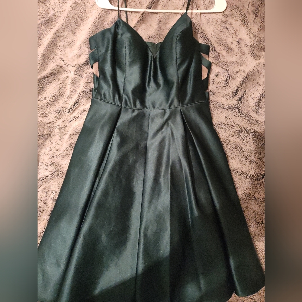 women's green homecoming dress